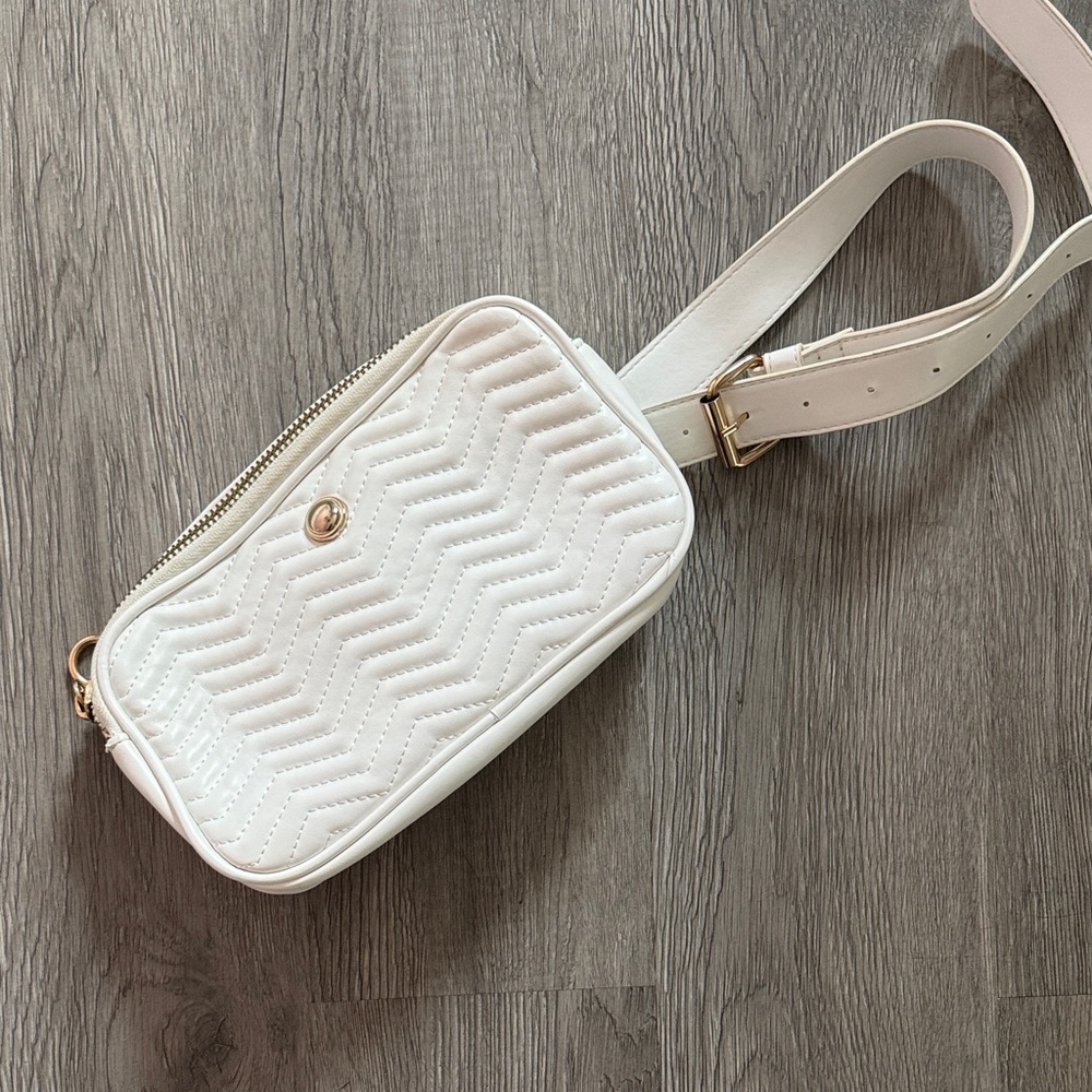 ASOS Ivory Chevron Crossbody Bag
